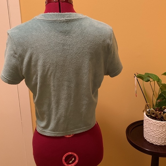 Artizia TNA Mint Green Terry Crop Top - Picture 5 of 11